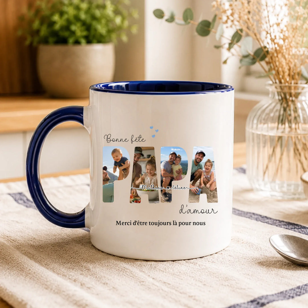 Mug Personnalisé Photo - Bonne fête papa