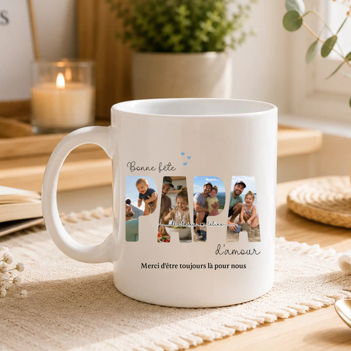Mug Personnalisé Photo - Bonne fête papa