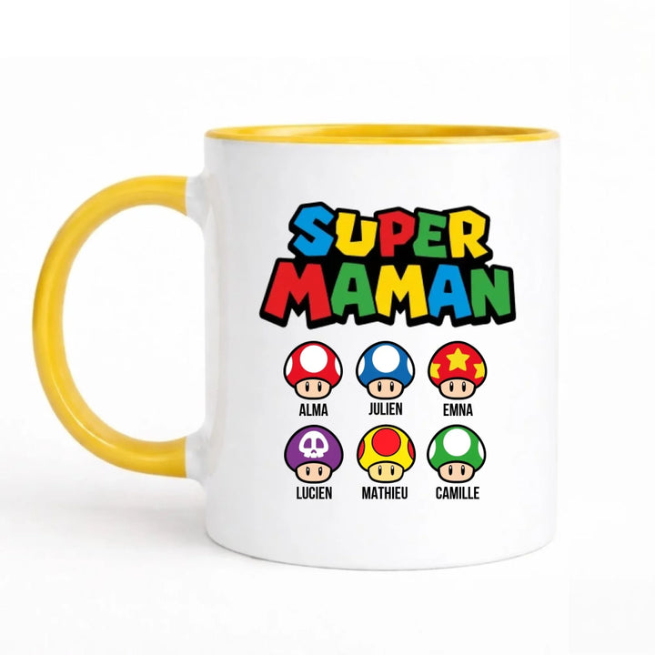 Mug super maman Jaune / 325ml