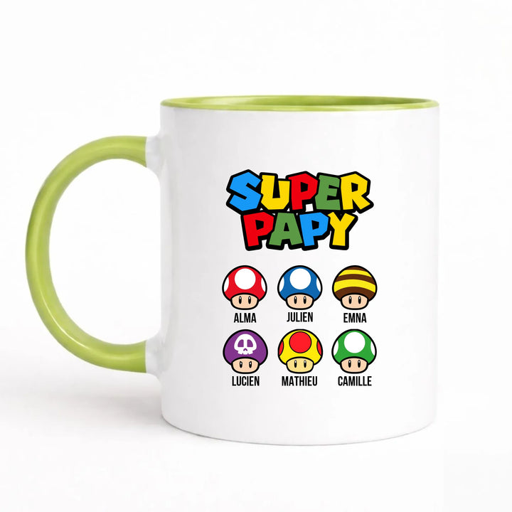 Mug super papy Mug 325ml Sans Perspective | Style 1 / Vert / 325ml