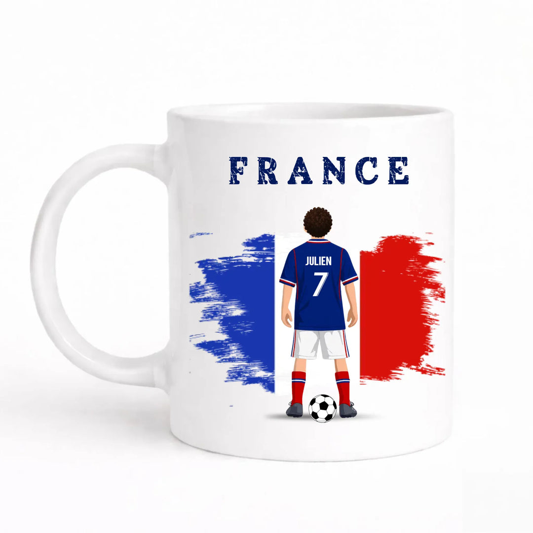 Mug Personnalisée - Foot Mug 325ml Sans Perspective | Style 1 / Blanc / 325ml