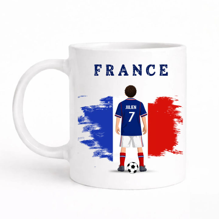 Mug Personnalisée - Foot Mug 325ml Sans Perspective | Style 1 / Blanc / 325ml