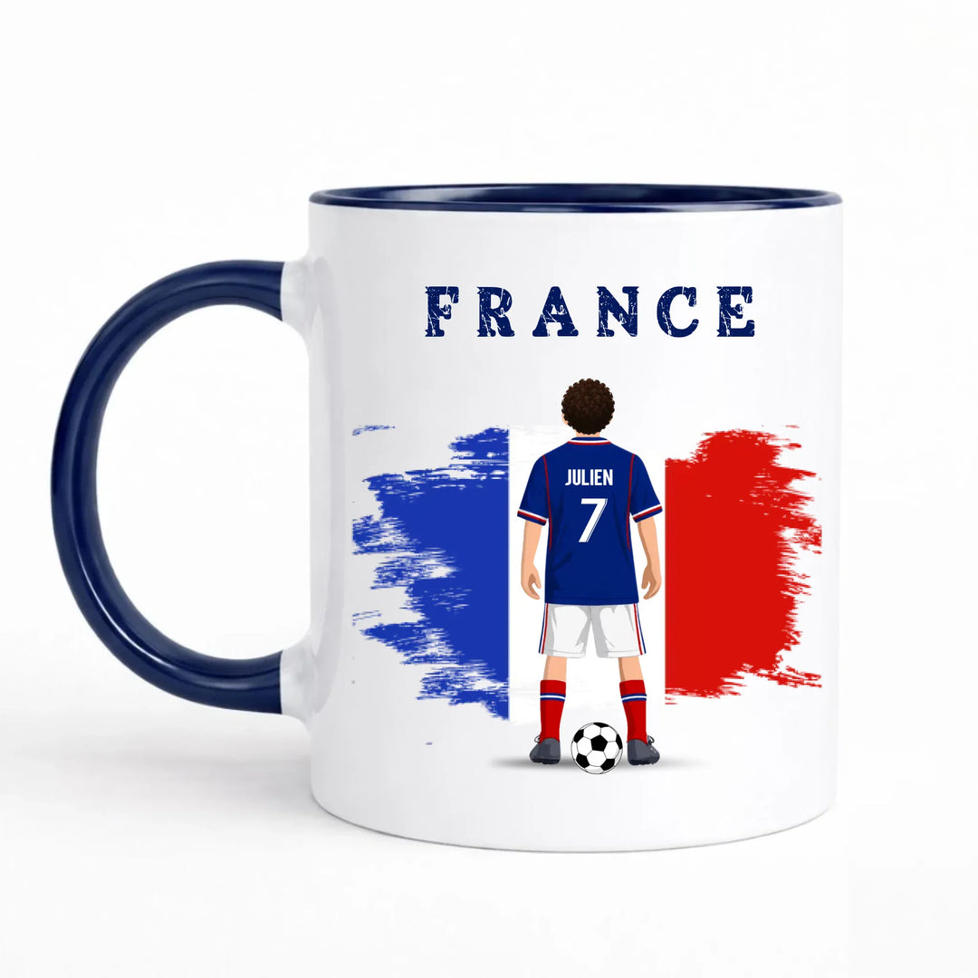 Mug Personnalisée - Foot Mug 325ml Sans Perspective | Style 1 / Marine / 325ml