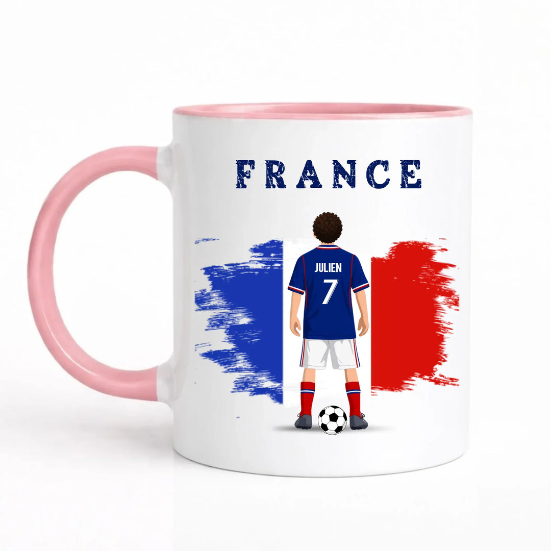 Mug Personnalisée - Foot Mug 325ml Sans Perspective | Style 1 / Rose / 325ml