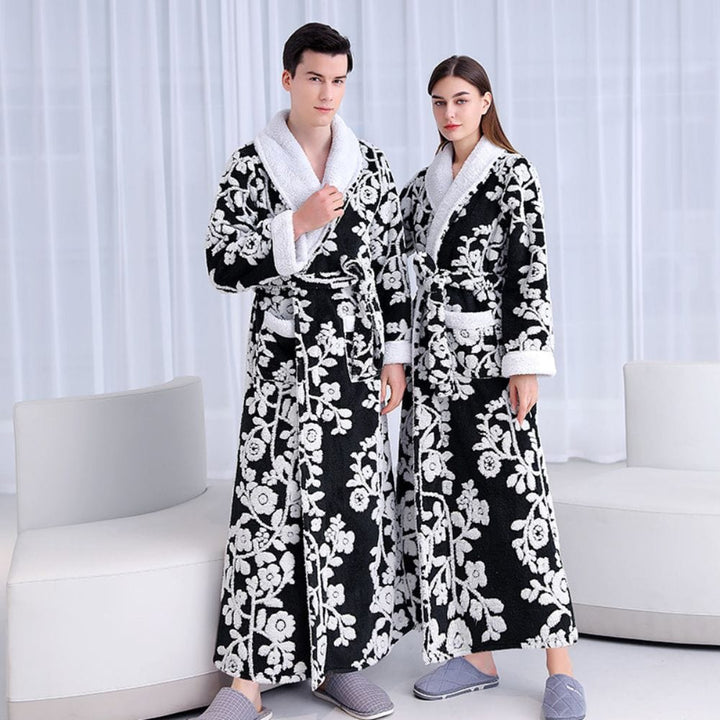 Peignoir Couple Assorti Bleu-Marine / M-Femme
