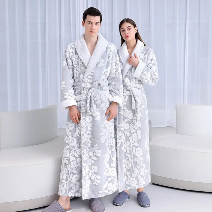 Peignoir Couple Assorti Gris / M-Femme