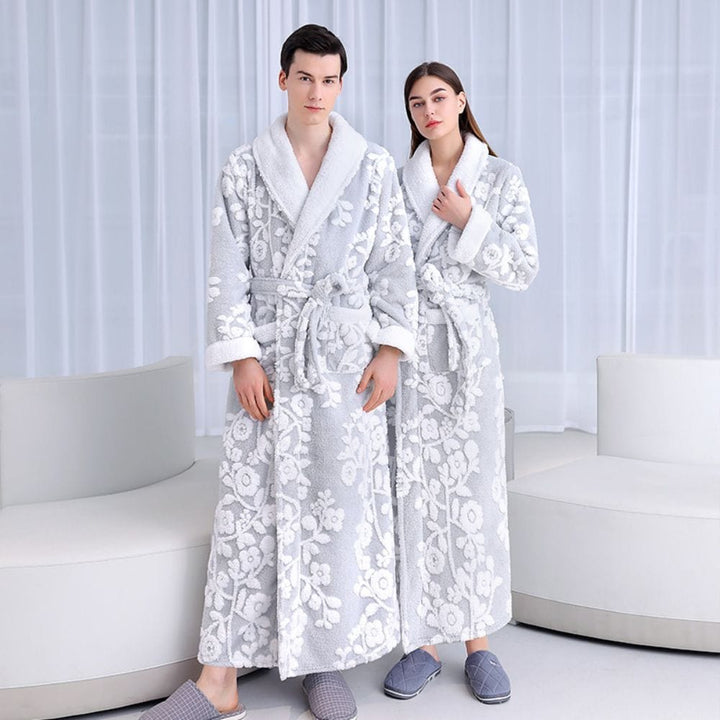 Peignoir Couple Assorti Gris / M-Femme