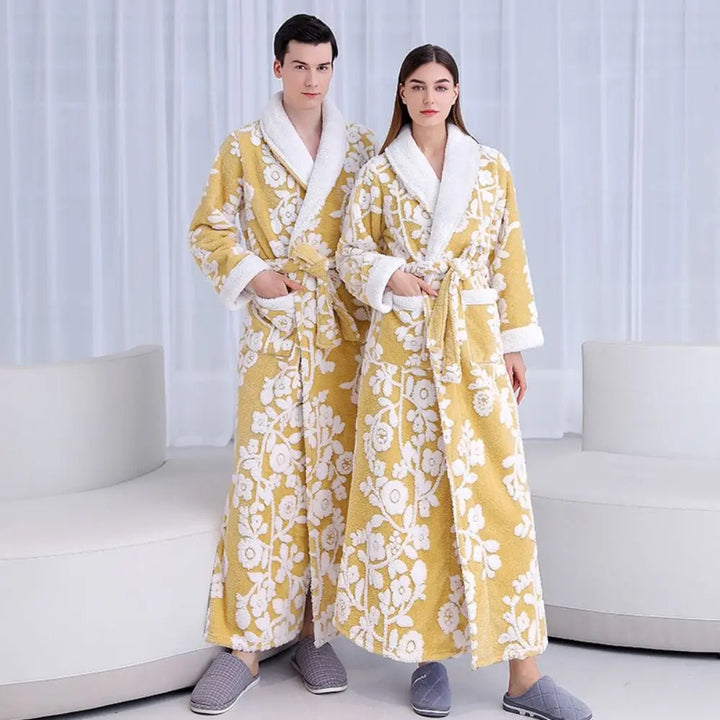 Peignoir Couple Assorti Jaune / M-Femme