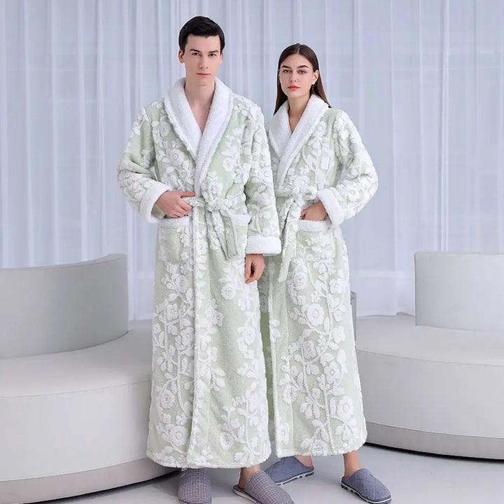 Peignoir Couple Assorti Vert / M-Femme
