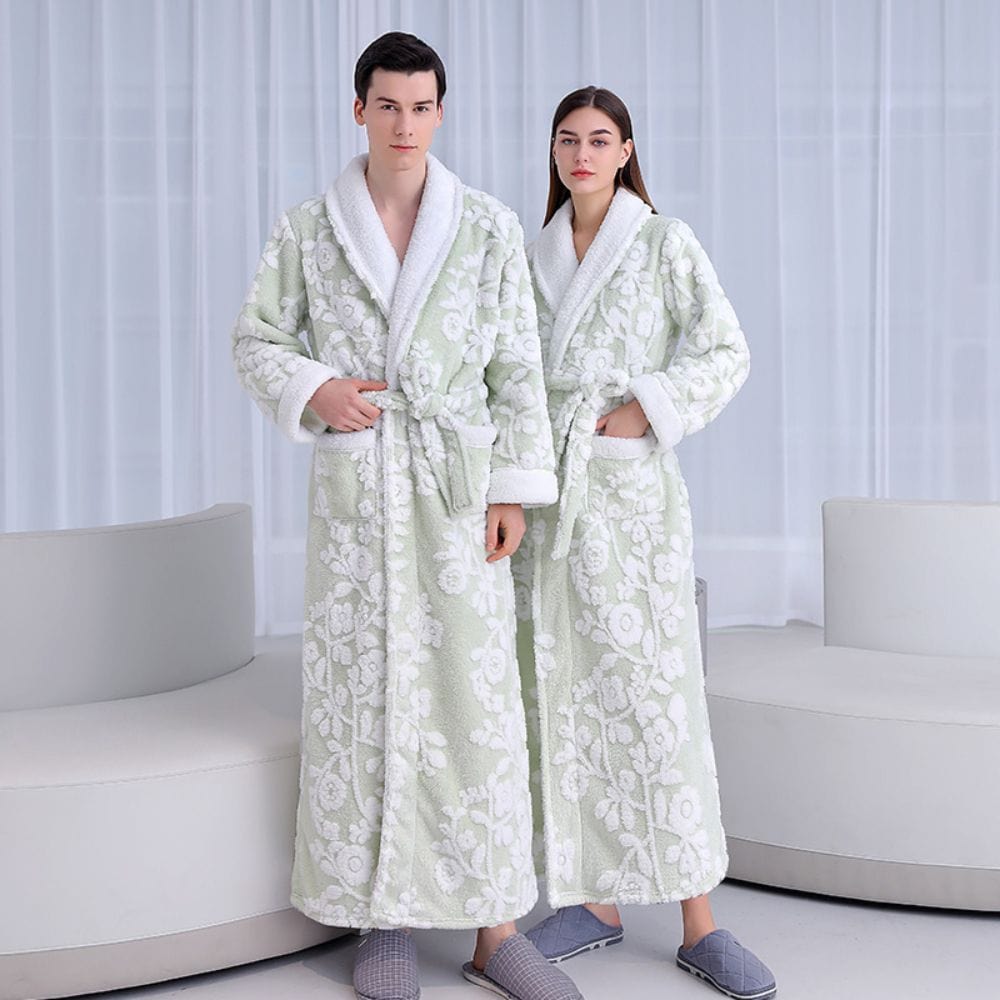 Peignoir Couple Assorti Vert / M-Femme