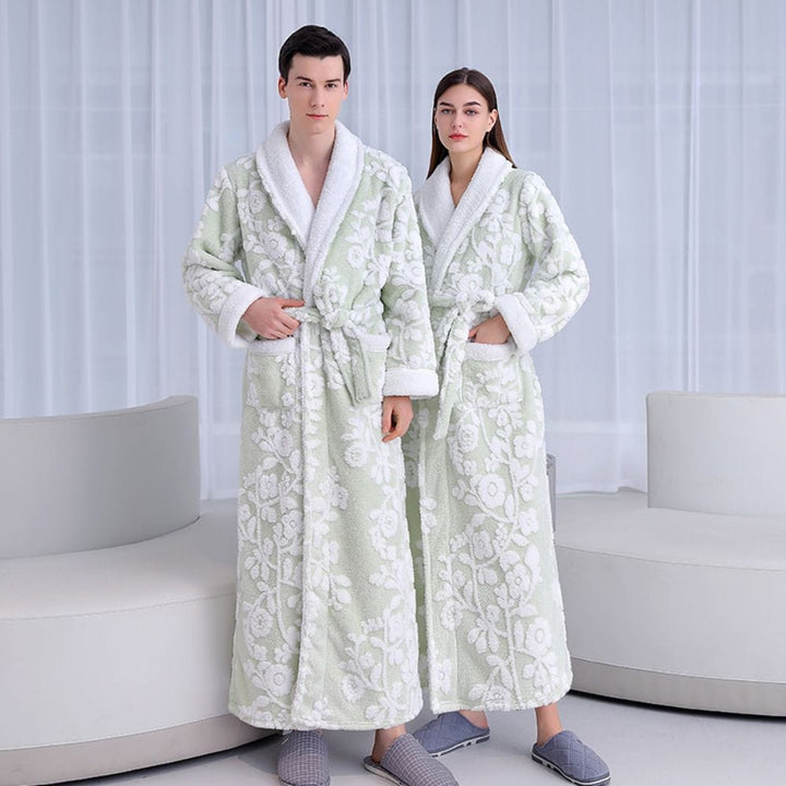 Peignoir Couple Assorti Vert / M-Femme