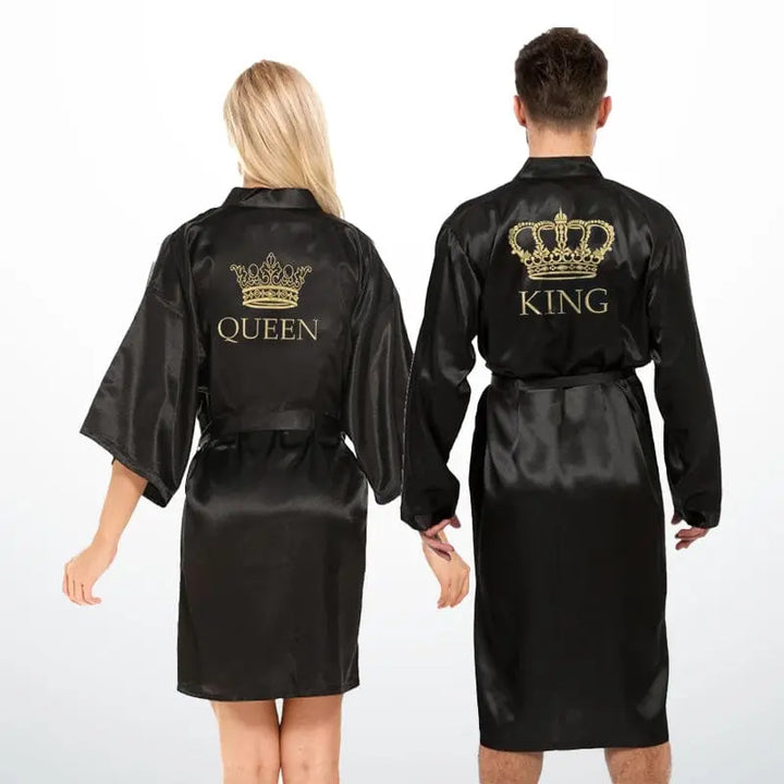 Peignoir Couple King Queen (Satin)
