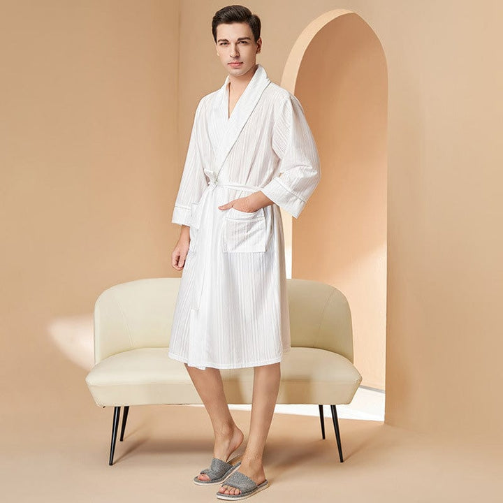 Peignoir Couple Mariage Blanc / Lui / M 40-60KG