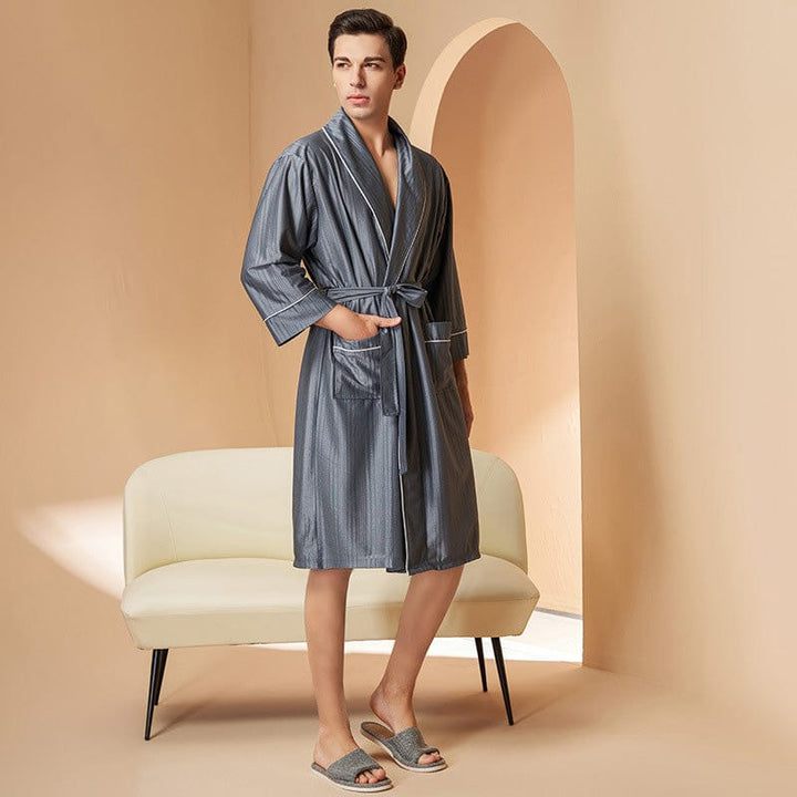 Peignoir Couple Mariage Gris / Lui / M 40-60KG