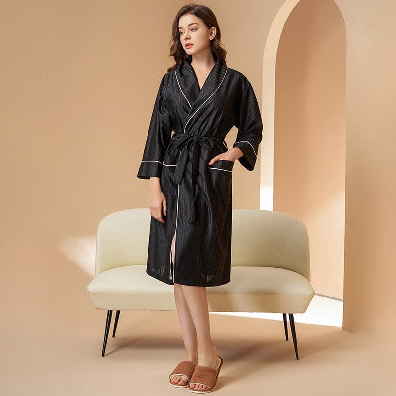 Peignoir Couple Mariage Noir / Elle / M 40-60KG