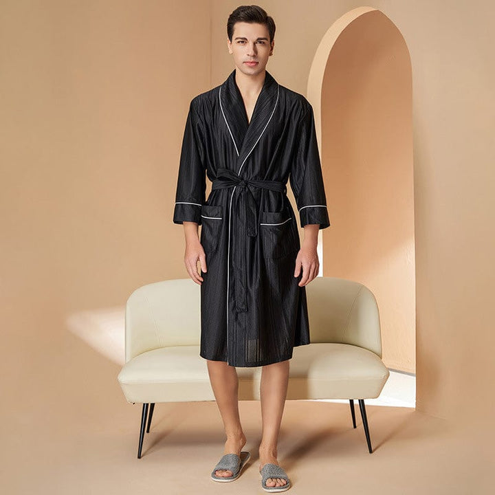 Peignoir Couple Mariage Noir / Lui / M 40-60KG