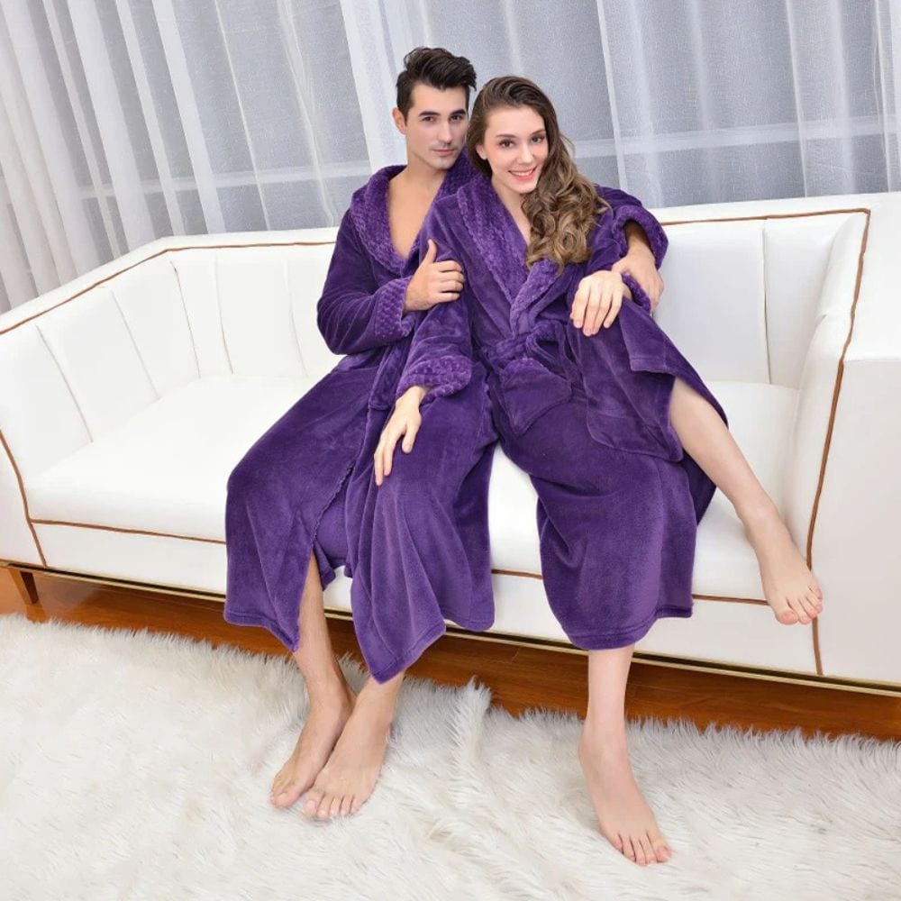 Peignoir Couple (Polaire) Violet / M