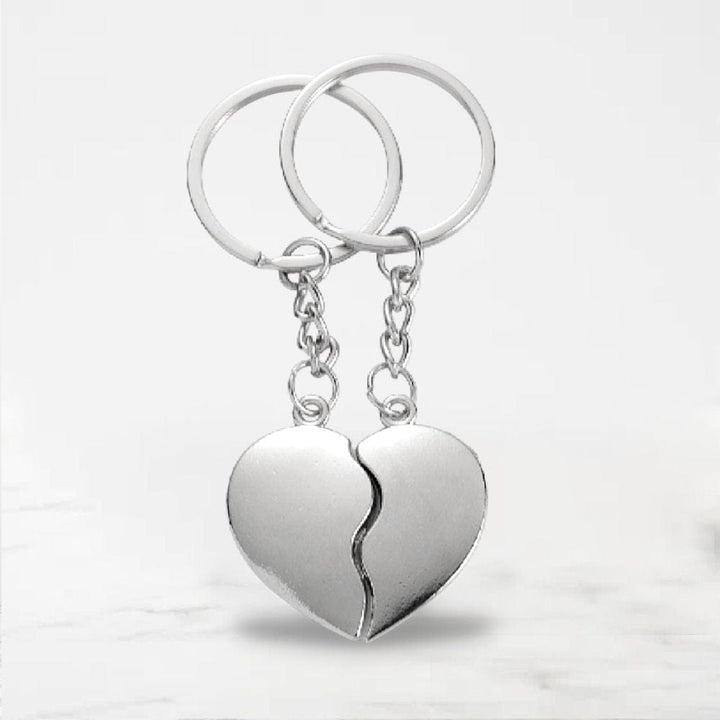 Porte Clé Cœur Séparable Argent