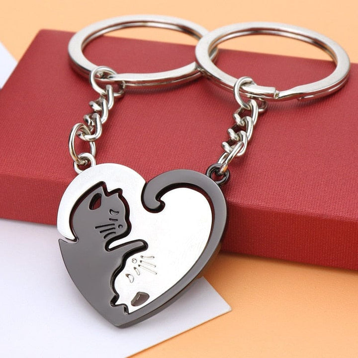 Porte Clé Couple Chat
