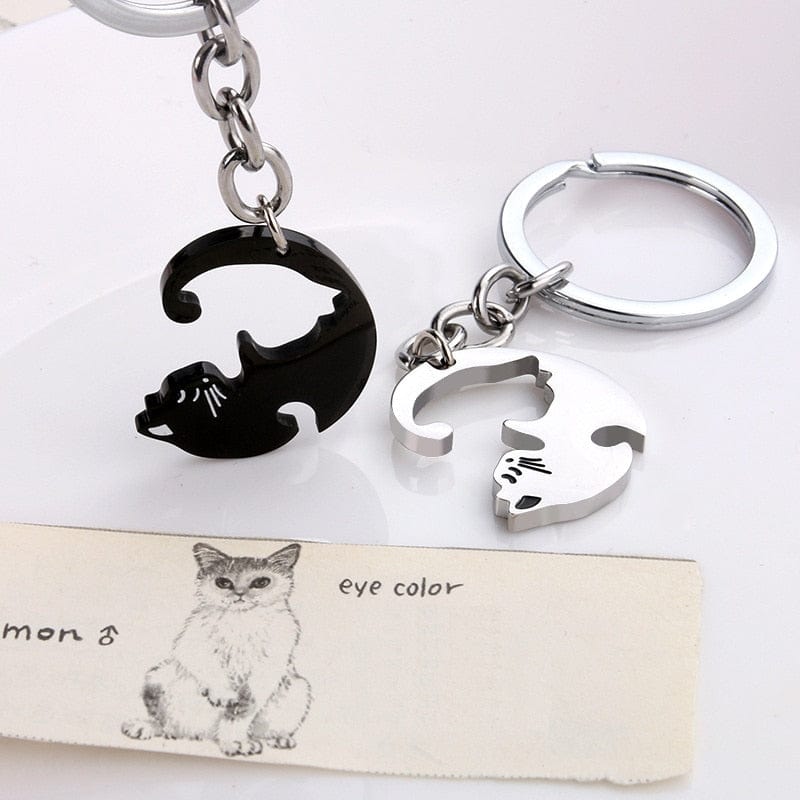 Porte Clé Couple Chat