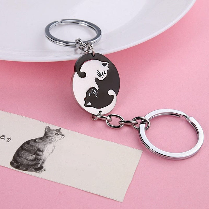Porte Clé Couple Chat