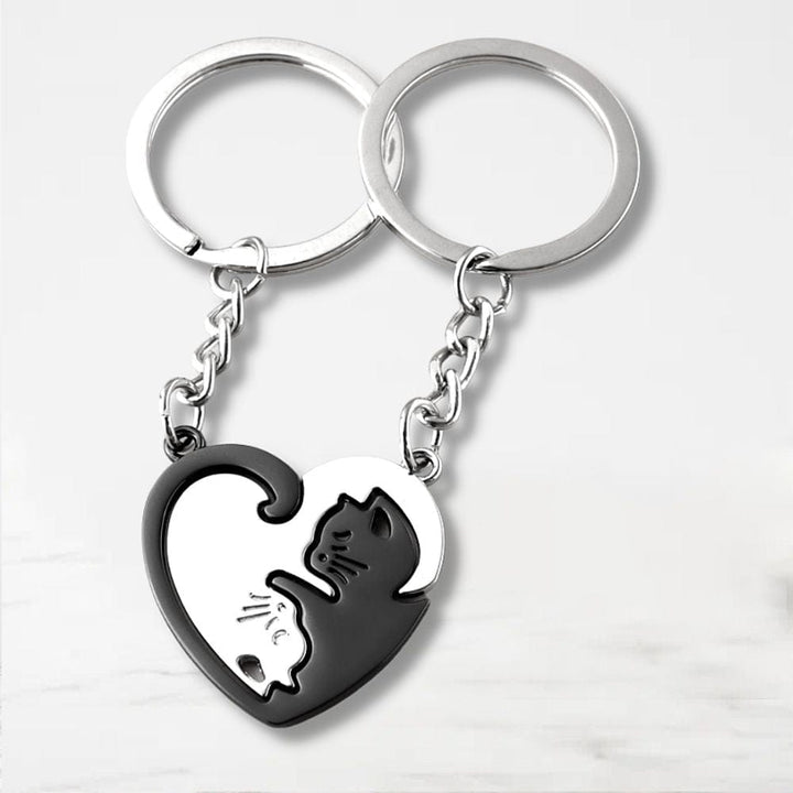 Porte Clé Couple Chat