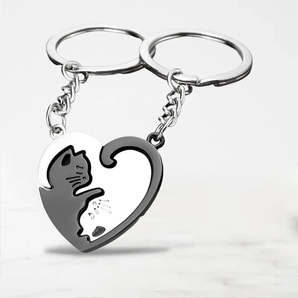 Porte Clé Couple Chat
