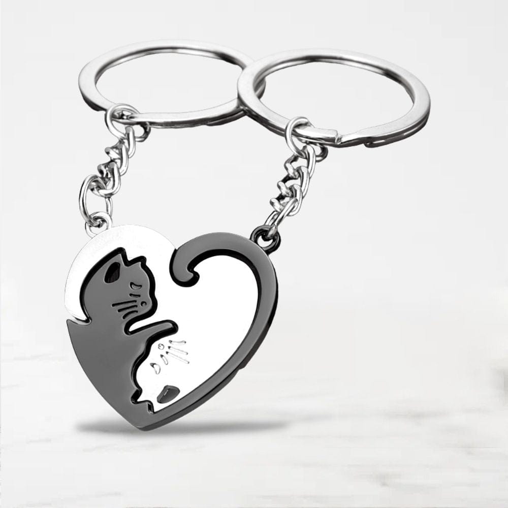 Porte Clé Couple Chat