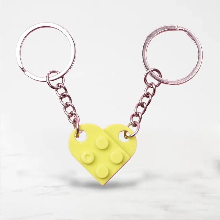 Porte Clé Couple Lego Vert