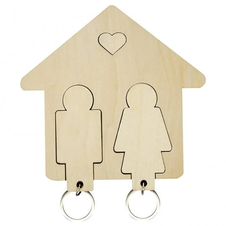Porte Clé Couple (Mural) Bois / S