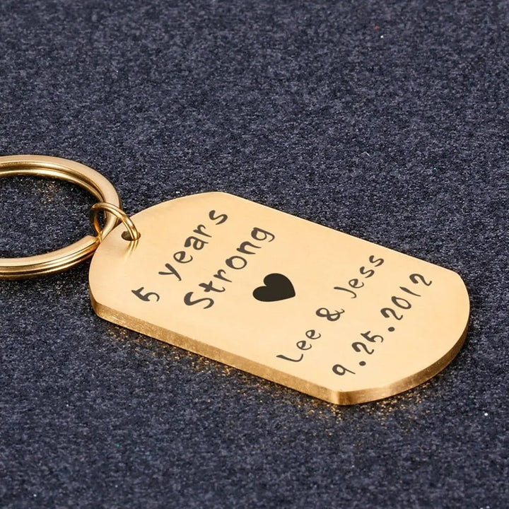 Porte Clé Couple Photo (Personnalisé)