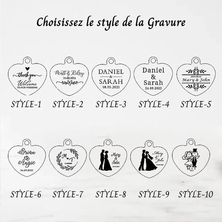 Porte Clé Mariage (Personnalisé)