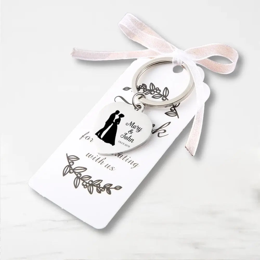Porte Clé Mariage (Personnalisé) Argent
