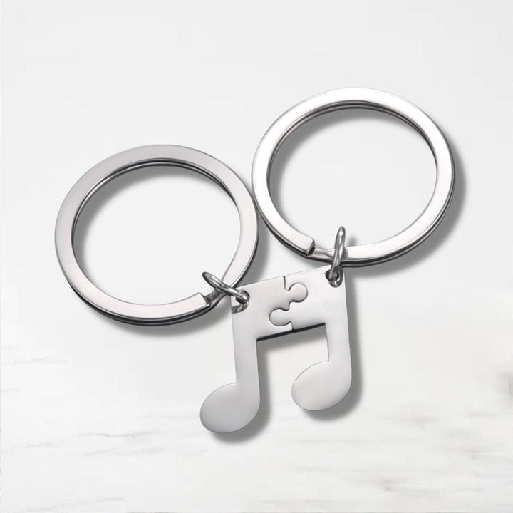 Porte Clé Note De Musique Argent