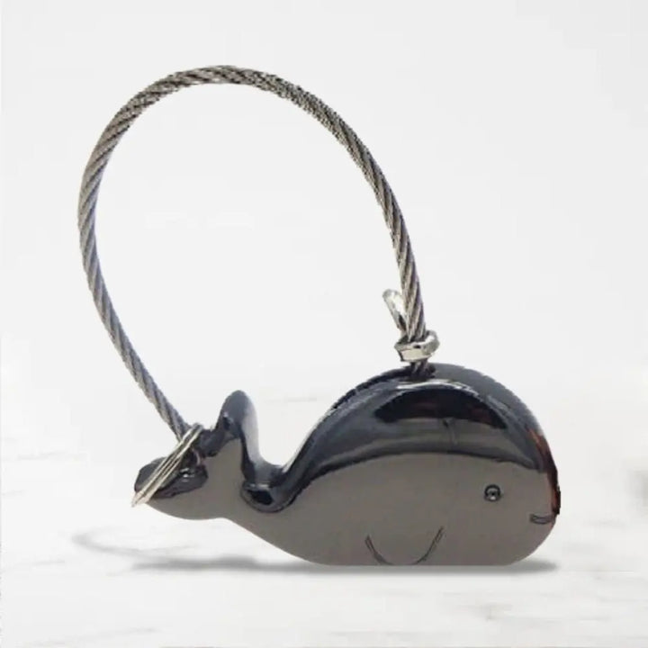 Porte Clé Romantique Baleine-Noir