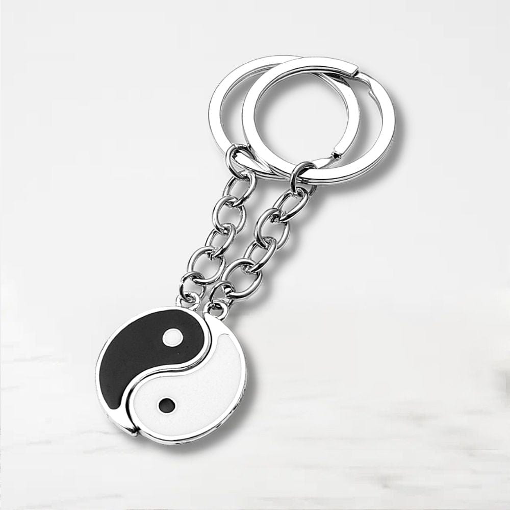 Porte-Clés couple Yin Yang personnalisés en Argent 925 - MYKA