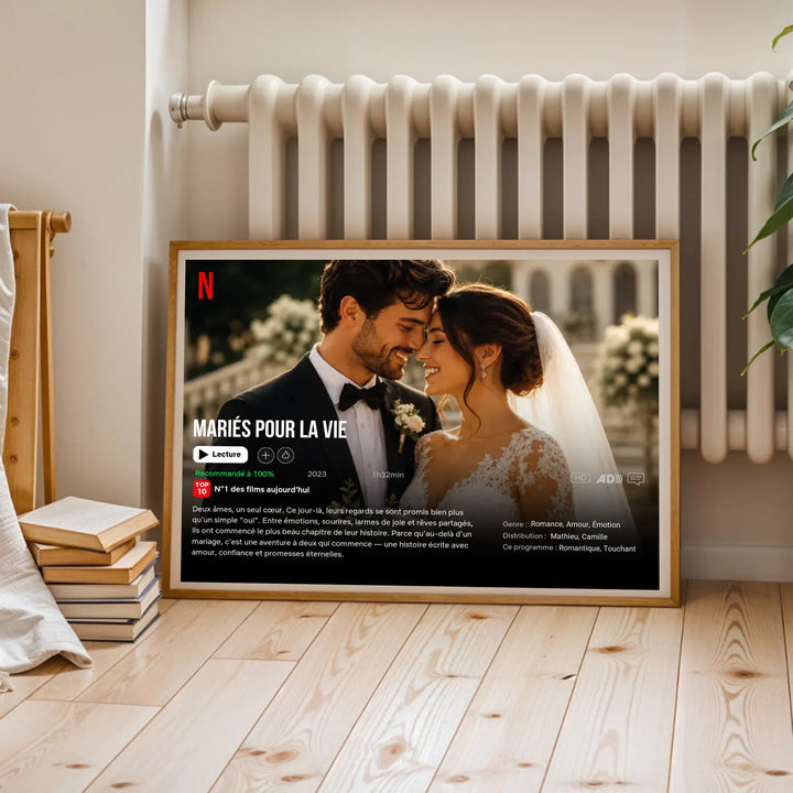 Poster Netflix personnalisé - Notre Mariage