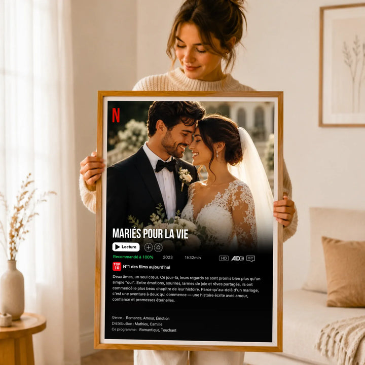Poster Netflix personnalisé - Notre Mariage