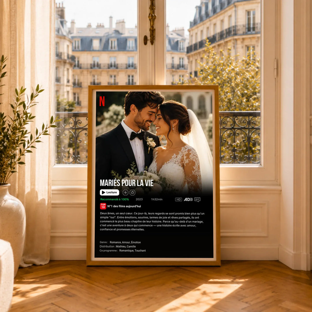 Poster Netflix personnalisé - Notre Mariage