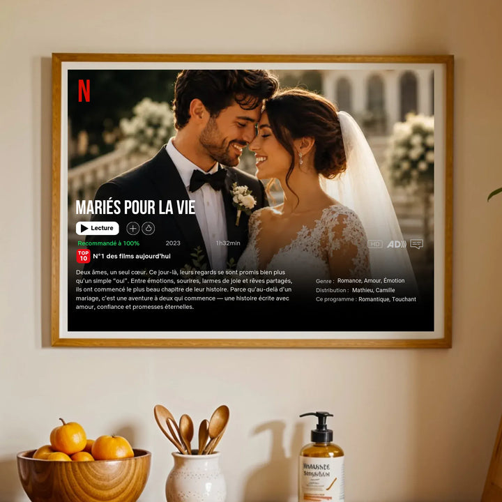 Poster Netflix personnalisé - Notre Mariage
