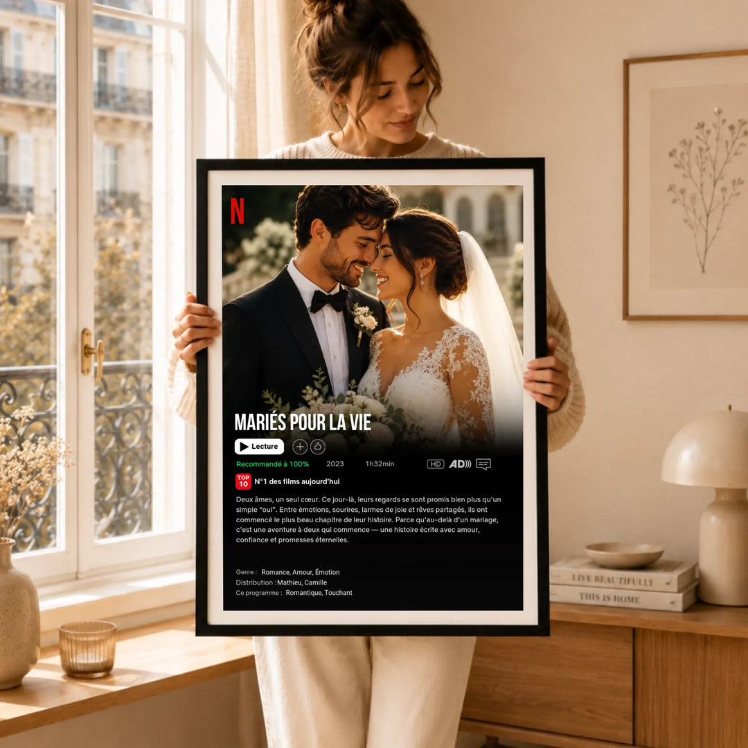 Poster Netflix personnalisé - Notre Mariage