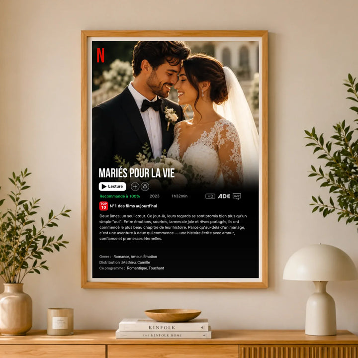 Poster Netflix personnalisé - Notre Mariage