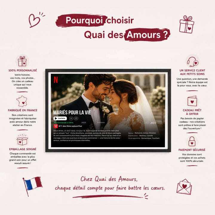 Poster Netflix personnalisé - Notre Mariage