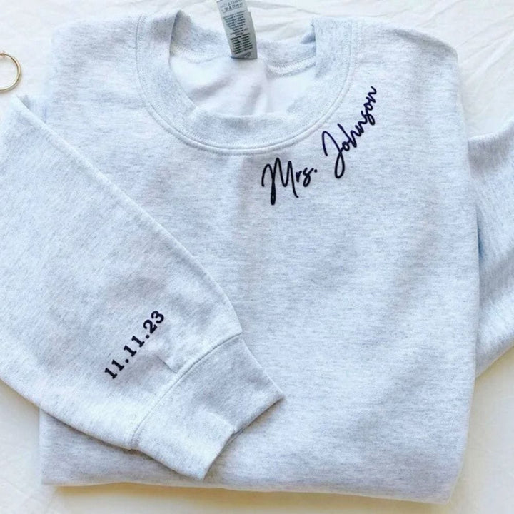 Pull Brodé Personnalisé Couple
