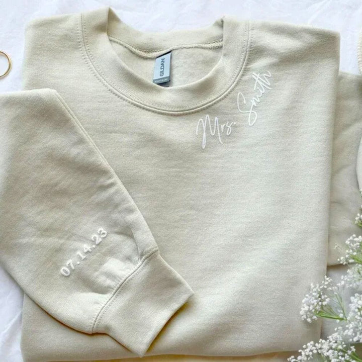 Pull Brodé Personnalisé Couple