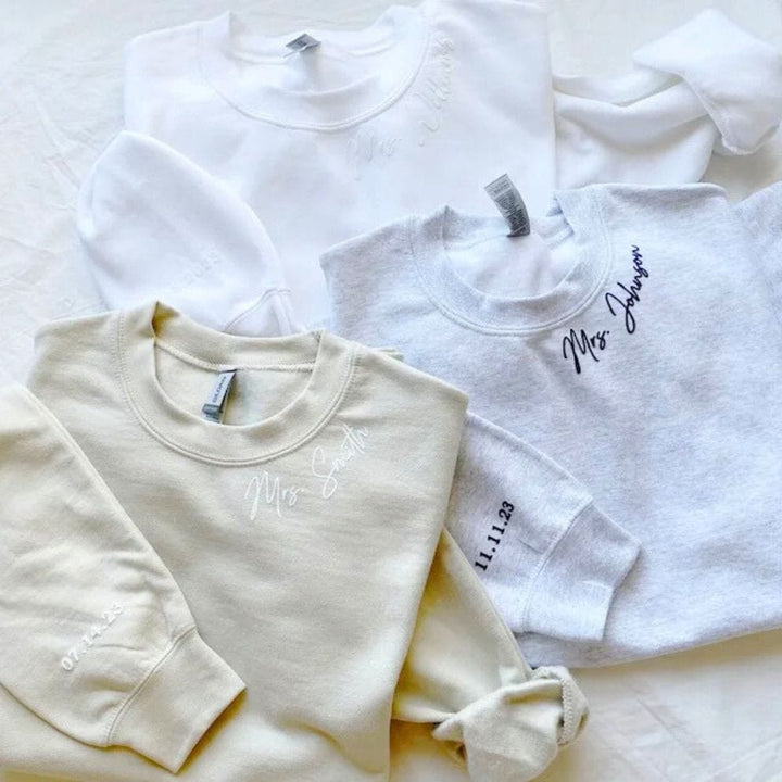 Pull Brodé Personnalisé Couple