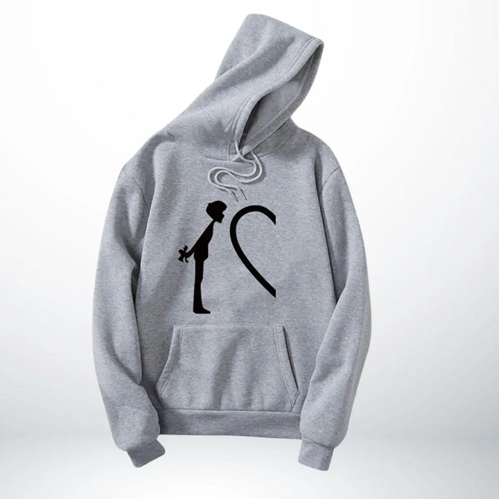 Pull Couple Coeur Gris Pour Lui / S