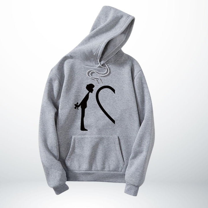 Pull Couple Coeur Gris Pour Lui / S