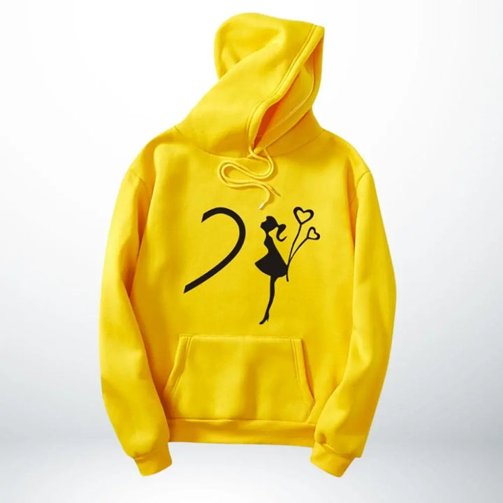 Pull Couple Coeur Jaune Pour Elle / S