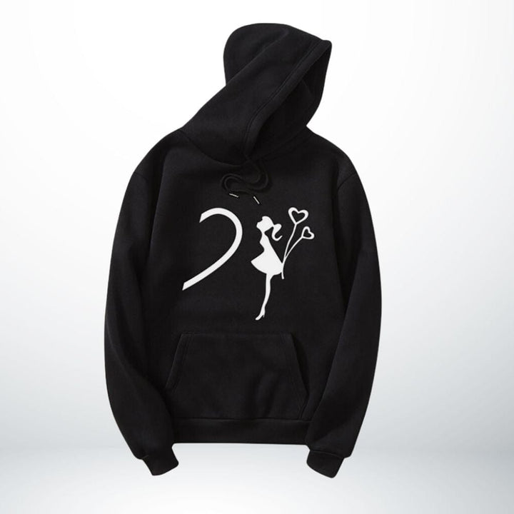 Pull Couple Coeur Noir Pour Elle / S